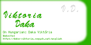 viktoria daka business card
